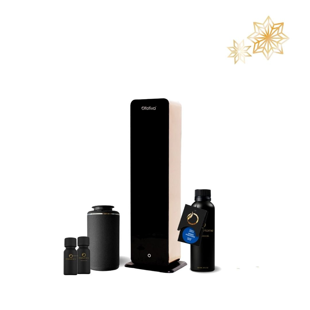 SET Empire Diffuser with Aroma Subscription. Receive FREE: one 200 ml Aroma + one Enzo Auto Diffuser + two 10 ml Aromas.