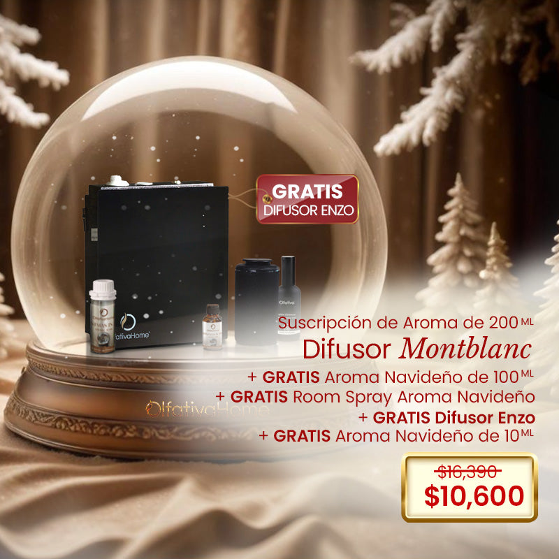 Montblanc Diffuser with Subscription + a FREE 100ml bottle + 1 FREE Enzo + 1 FREE 10ml aroma bottle + A FREE 100ml Christmas Room Spray