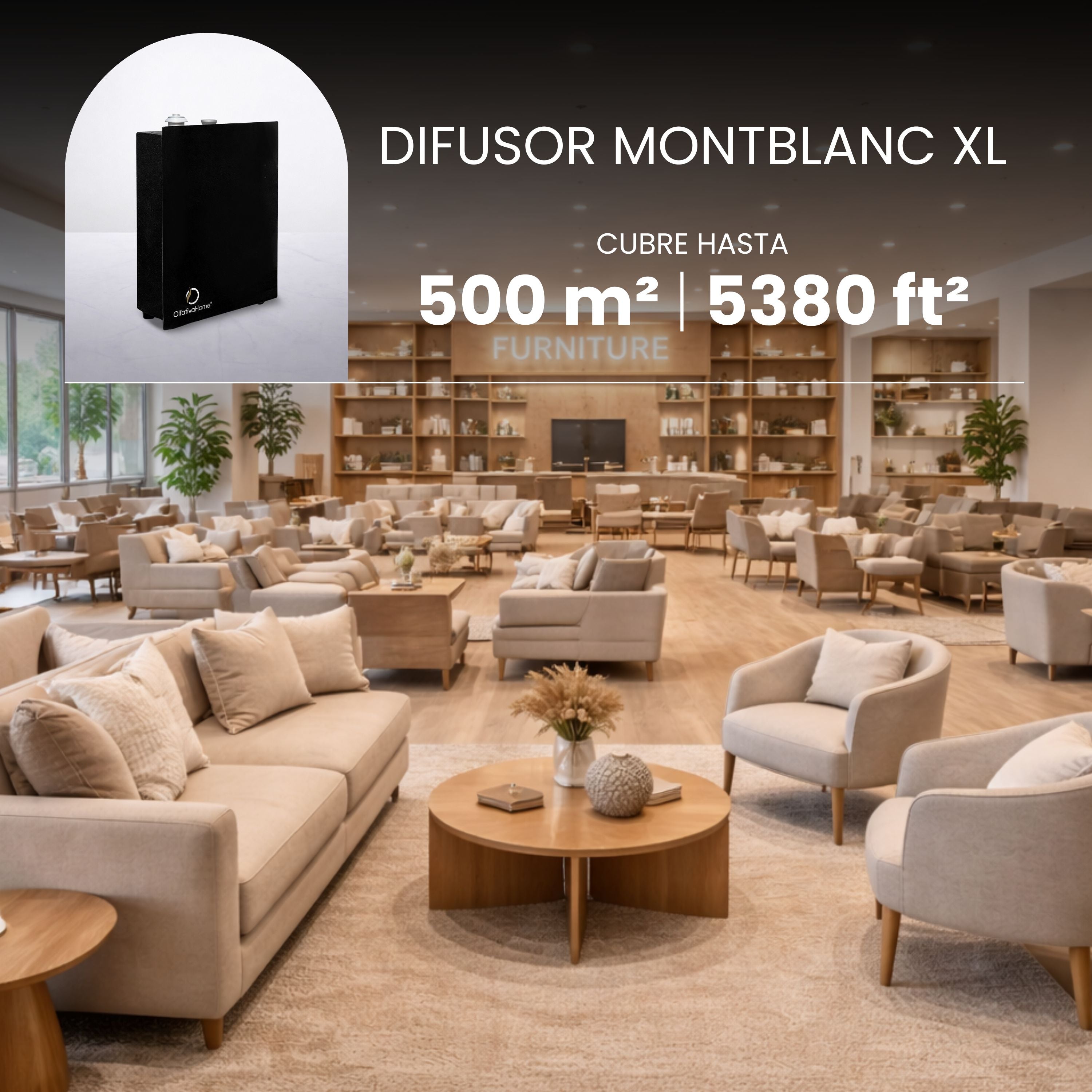 Rent a Montblanc XL diffuser for up to 300 m2 (1000 m3)