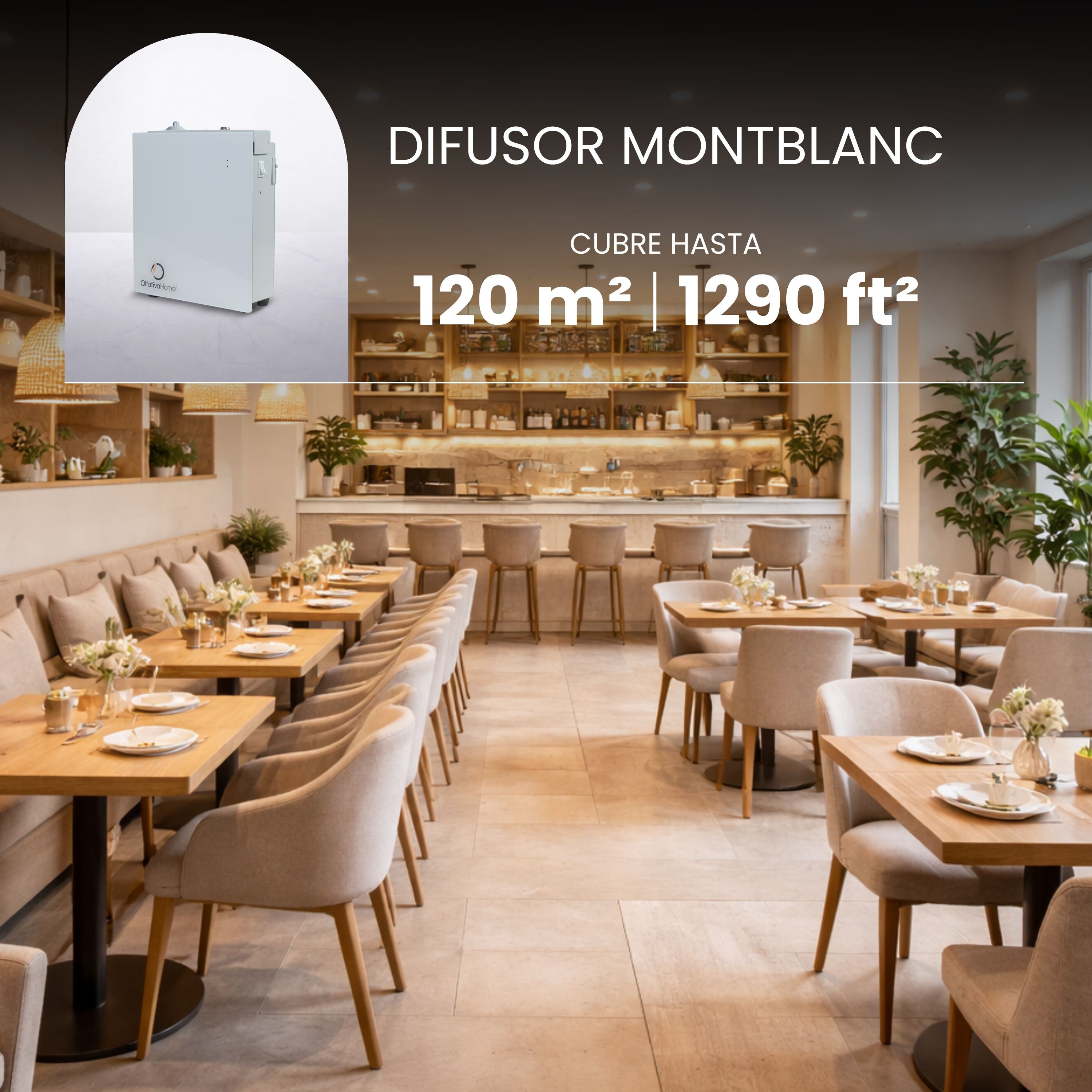Rent a Montblanc diffuser for up to 100 m2 (450 m3)
