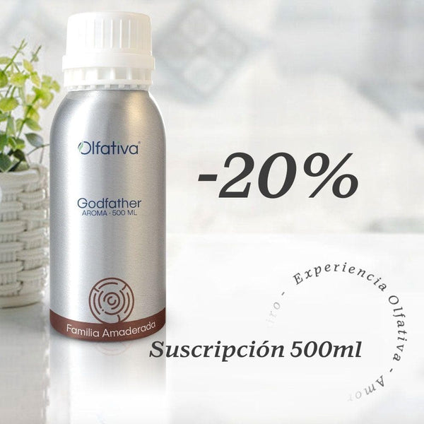 500 ml of aroma. Receive every month your favorite scent with a 20% discount + FREE Shipping - Olfativa Home Subscription